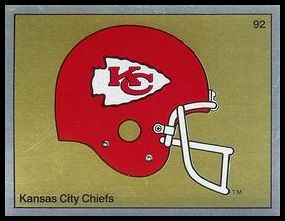 92 Kansas City Chiefs Helmet FOIL